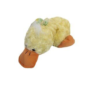 Goffa Yellow Floppy Soft Duck Laying Plush Stuffed Orange Feet Easter 15"